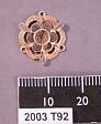 A gold and glass dress fastener dating from the 16th century  © Norfolk Museums & Archaeology Service