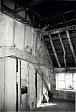 Moat Farm, a 14th or 15th century timber framed hall house in Bedingham. This photo shows the queenpost roof.  © Norfolk Museums & Archaeology Service