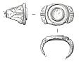 Drawing of a Roman ring from Hainford. The circular bezel in the centre of the ring originally held a gem.  © Norfolk Museums & Archaeology Service and S. White