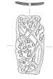 A Late Saxon decorative plaque from Kirby Cane. It is decorated in Scandinavian Ringerike style with an animal in a complicated figure-of-eight  © Norfolk Museums & Archaeology Service
