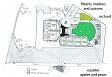 Plan of the Arts and Crafts garden at Voewood including an orchard area.  © Norfolk County Council