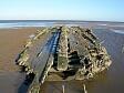 A post medieval wreck on Holme beach. It may be the remains of the Vicuna, an ice carrying ship that sank on 7 March 1883 on route to King's Lynn.  © Norfolk Museums & Archaeology Service