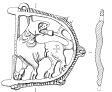 A medieval belt fitting from Shipdham. The fitting depicts a lion.  © Norfolk Museums & Archaeology Service