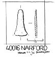 Drawing of a Late Bronze Age chisel from NHER 40016  © Norfolk County Council