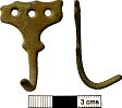 Medieval hooked harness mount from NHER 30979  © Norfolk County Council