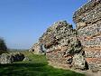 The south wall of the Roman fort, Burgh Castle.  © Norfolk Museums & Archaeology Service