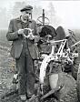 The finder of the first torcs to be discovered at Snettisham in the 1940s holding a group of torcs.  © Eastern Daily Press