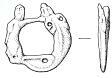 Medieval annular brooch in the form of a figure holding a beast by the mouth/snout.  © Norfolk Museums & Archaeology Service