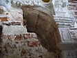 St Nicholas' Church, Bracon Ash.  Detail of 16th century terracotta tomb vault revealed during repairs.  © Norfolk County Council