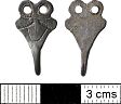 Middel/Late Saxon hooked tag from NHER 1021  © Norfolk County Council