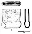 Medieval strap end from NHER 28374  © Norfolk County Council