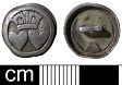 Post-medieval cuff link from NHER 35664  © Norfolk County Council