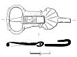 Drawing of a medieval buckle from NHER 14104  © Norfolk County Council