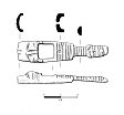 Medieval hasp or toggle clasp from NHER 40672  © Norfolk County Council