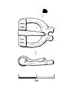 Drawing of a medieval buckle frame from NHER 33685  © Norfolk County Council