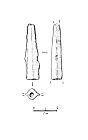 Drawing of a Middle Bronze Age spearhead fragment  © Norfolk County Council