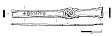 Drawing of a Middle Saxon/Late Saxon handle with a runic inscription from NHER 31814  © Norfolk County Council