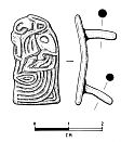 Drawing of an Early Saxon shield mount from NHER 30017  © Norfolk County Council