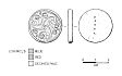 Drawing of a Saxon enamelled discoidal object, possible weight from NHER 54108  © Norfolk County Council