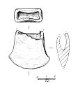 Drawing of Late Bronze Age socketed axehead from NHER 36629  © Norfolk County Council