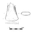 Drawing of a Late Bronze Age socketed axe head from NHER 8222  © Norfolk County Council