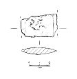 Drawing of a Late Bronze Age sword blade fragment from NHER 32100  © Nrofolk County Council
