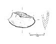Drawing of a Late Bronze Age socketed axehead or possible chisel fragment from NHER 35819  © Norfolk County Council