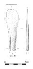 Drawing of a Middle Bronze Age dirk from NHER 41827  © Norfolk County Council