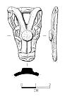 Drawing of an Early Saxon gusset plate from NHER 25965  © Norfolk County Council