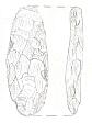 A Neolithic flaked flint axehead found in Barwick  © Norfolk Museums & Archaeology Service