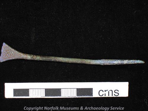Photograph of a Middle Saxon stylus from Pentney.