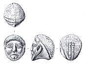 Late Iron Age or Roman copper alloy head.