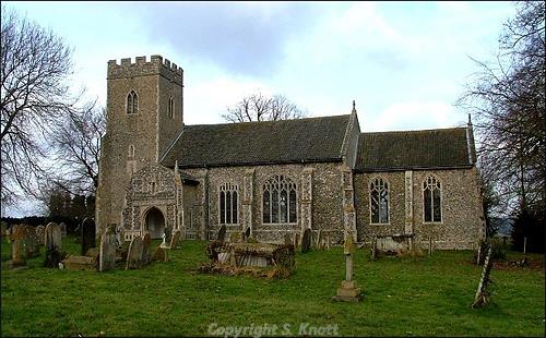 Photograph of All Saints' Church, East Tuddenham. Photograph from www.norfolkchurches.co.uk 