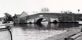 Photograph of Heigham Bridge, a medieval and later bridge of brick and stone over the River Thurne