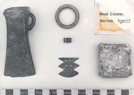 Photograph of a Late Bronze Age hoard found at West Caister.