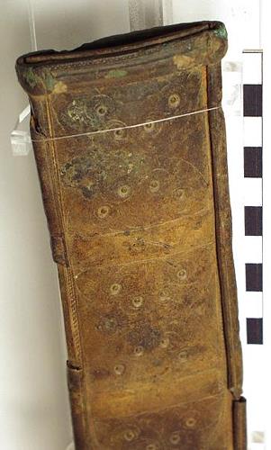 The decorative detail on an Iron Age scabbard from Congham.