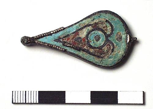 Photograph of a Roman seal box lid found at the site of a Roman temple at Caistor St Edmund. Photograph from MODES.