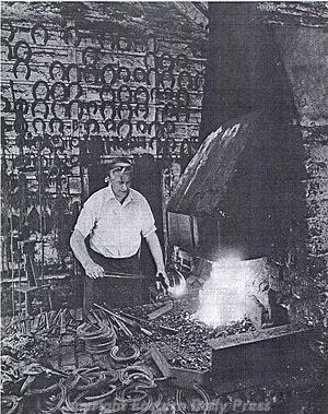 Photograph of the blacksmith's workshop in Heydon. Photograph from Eastern Daily Press.