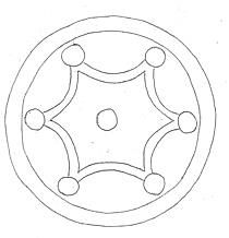 Drawing of the template used to make a Roman plate brooch.