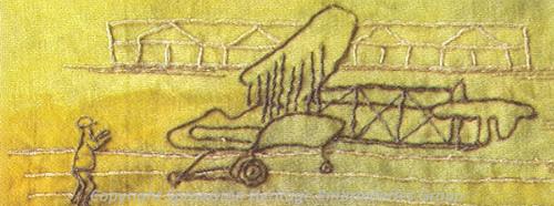 Detail of panel 4 of the Sprowston Heritage Embroideries Group embroidery.