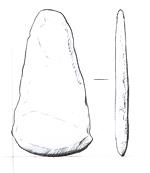 Drawing of an Early Bronze Age flat axehead from Postwick.