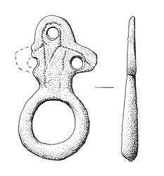 Drawing of a Late Saxon strap fitting from Upton with Fishley.