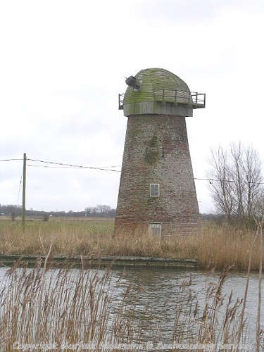 Clippesby Mill is a brick tower mill built in about 1830. The mill, which is now derelict has an 'upturned boat' cap.