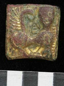 Unidentified gilt 12th century object.