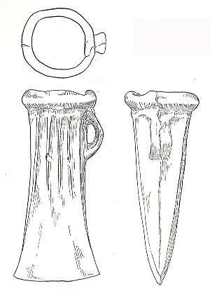 Illustration of Late Bronze Age socketed axehead.