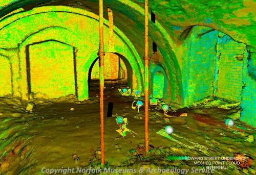 Howard St Undercrofts false colour 3D mesh